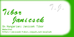tibor janicsek business card